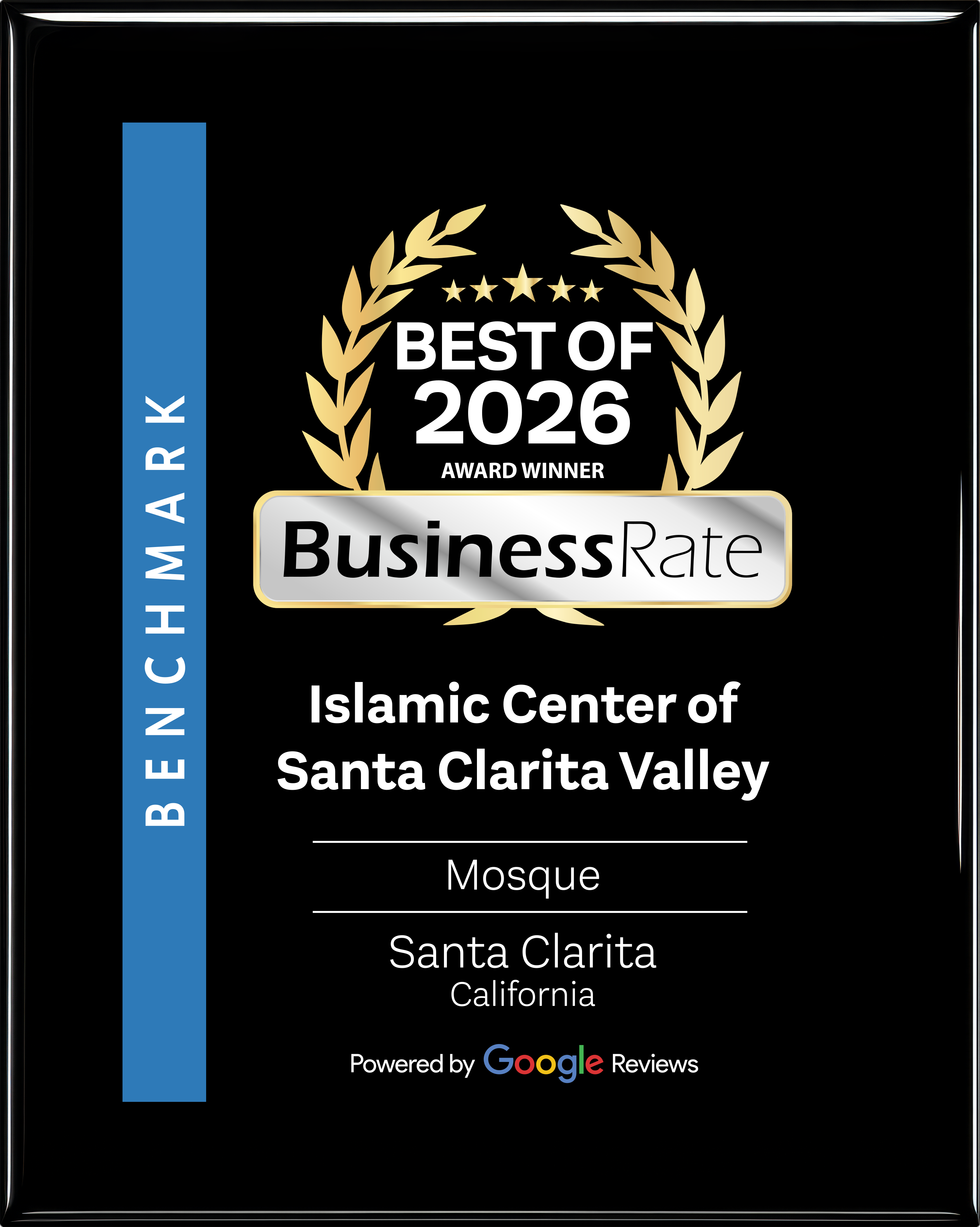 BusinessRate Best of 2026 Award Winner – Islamic Center of Santa Clarita Valley, Mosque, Santa Clarita, California